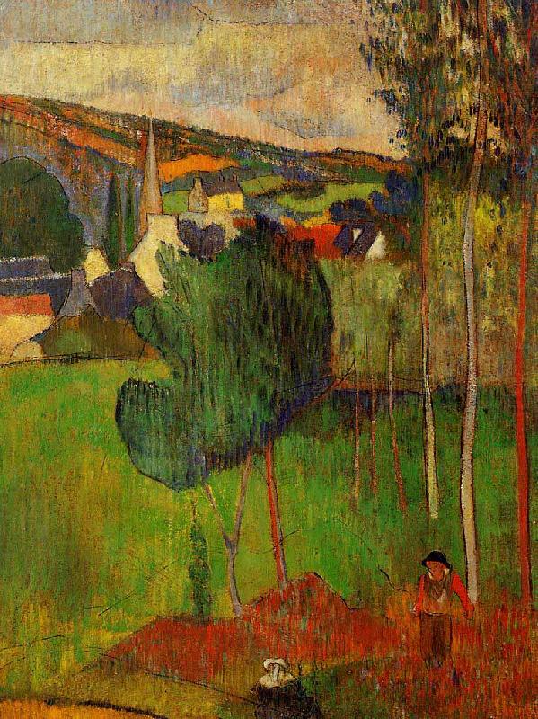 Paul Gauguin View of Pont Aven from Lezaven china oil painting image